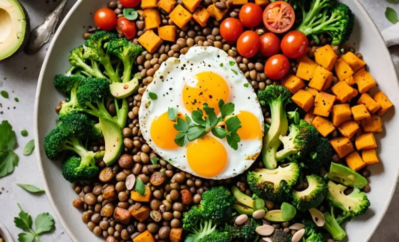 High-Protein Lentil and Vegetable Power Bowl