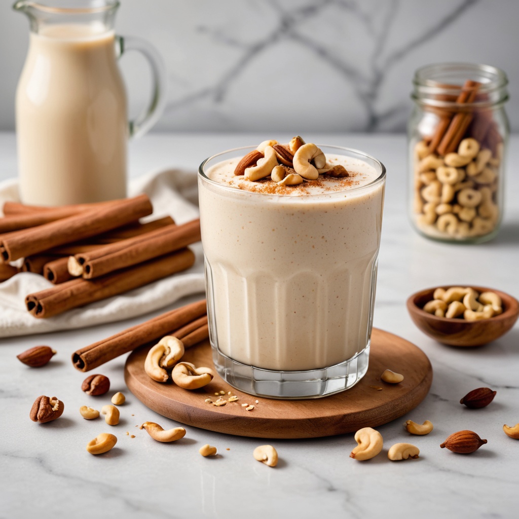 Homemade Creamy Cinnamon Cashew Milk: Vegan and Healthy