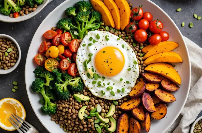 High-Protein Lentil and Vegetable Power Bowl