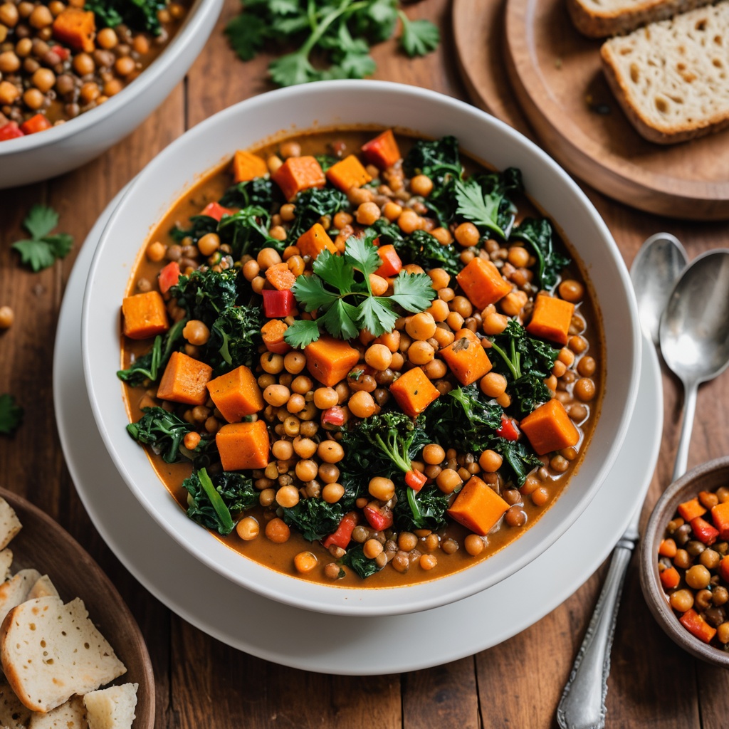 Hearty Vegetable and Legume Protein Stew