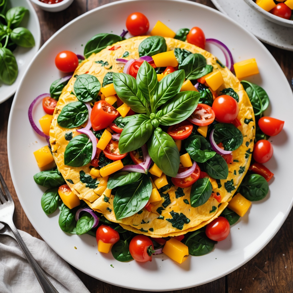 Vibrant Vegetable Omelette for Glowing Skin and Luscious Locks