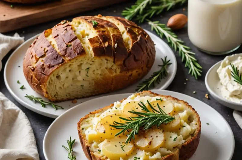 Vegan Smashed Potato Bread  (Gluten-Free)