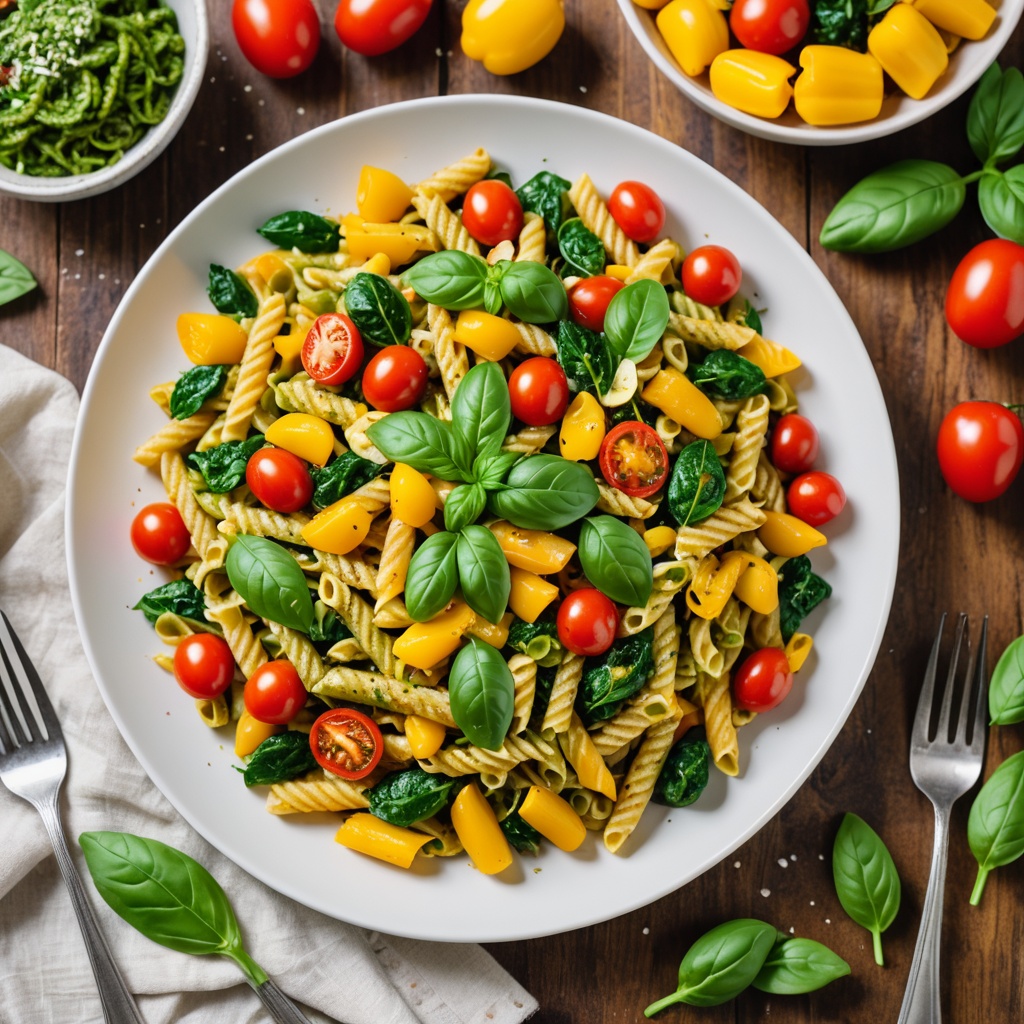 Vibrant Veggie Pesto Pasta: A Nourishing Delight