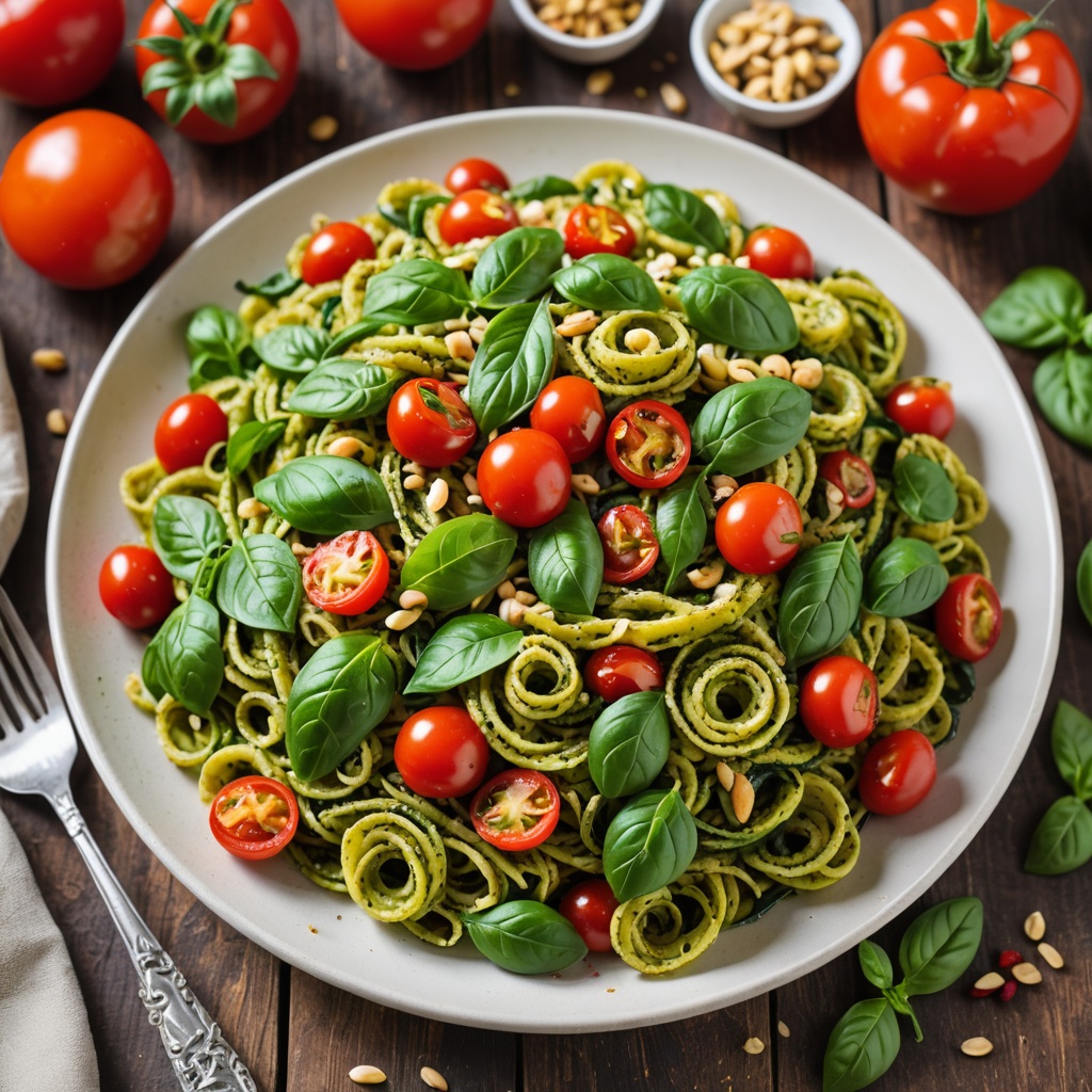 Vibrant Veggie-Packed Pesto Pasta: A Nourishing Delight